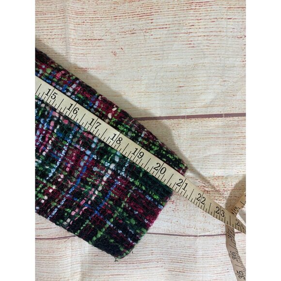 Talbots Women's Tweed Classic Wool Blend Button Front Crop Jacket - 10 - Picture 11 of 14